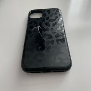 Matte Black Cheetah Loopy Case for iPhone 11